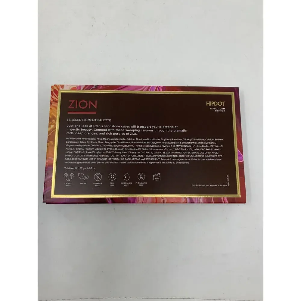HIPDOT Zion Eyeshadow Pressed Pigment Palette NEW